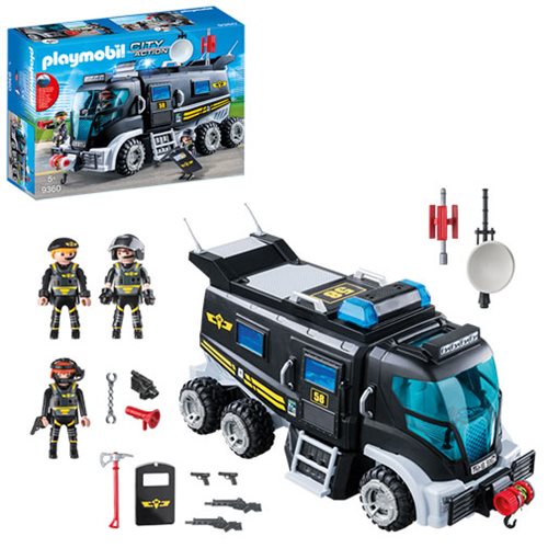 Playmobil 9360 City Action SWAT Truck with Working Lights and Sound