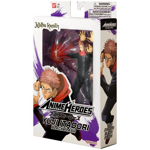 Jujutsu Kaisen Anime Heroes Yuji Itadori Black Flash Version Action Figure