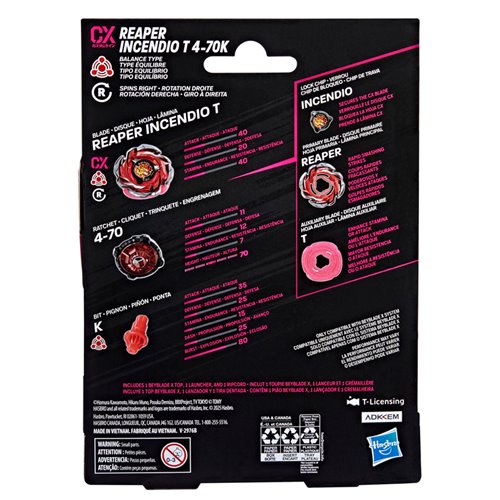 Beyblade X Reaper Incendio T 4-70K CX Starter Pack Set
