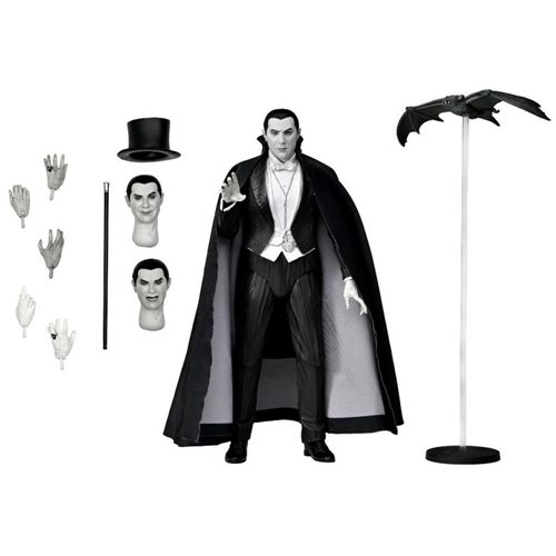 Universal Monsters Ultimate Dracula Carfax Abbey Black and White Version 7-Inch Scale Action Figure