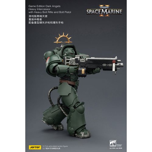 Joy Toy Warhammer 40K Space Marines Game Edition Dark Angels Heavy Intercessor Rifle & Pistol 1:18 S