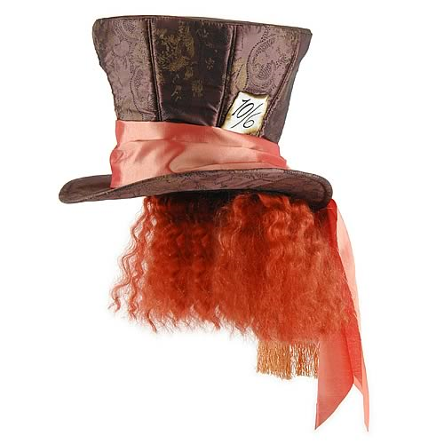 Alice in Wonderland Mad Hatter Hat with Hair