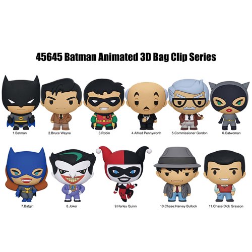 Batman: The Animated Series 3D Foam Bag Clip Display Case of 24