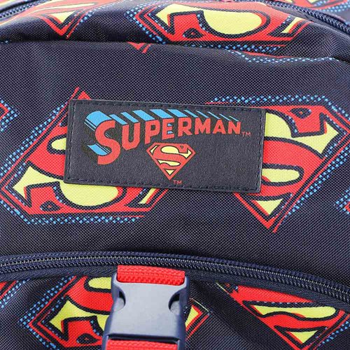 Superman Logo All Over Print Youth Backpack Set