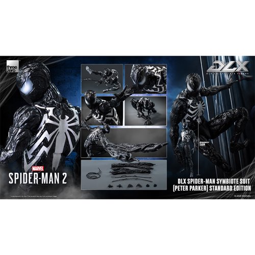 Marvel Spider-Man 2 Spider-Man Symbiote Suit Peter Parker Standard Edition DLX Action Figure