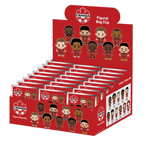 Canada Soccer Men's National Team 3D Foam Bag Clip Random 6-Pack
