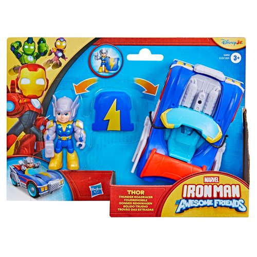 Iron Man and His Awesome Friends Thor Thunder Roadracer Action Figure & Toy Vehicle