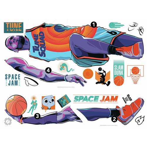 Space Jam 2 LeBron James Peel and Stick Giant Wall Decals