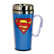 Superman Insulated Blue 14 oz. Stainless Steel Travel Mug