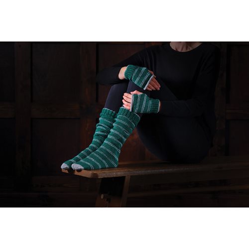 Harry Potter Slytherin Fingerless Mittens and Slouch Socks Knitting Kit