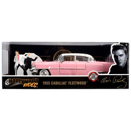 Hollywood Rides Elvis Presley 1955 Cadillac Fleetwood 1:24 Scale Die-Cast Metal Vehicle with Elvis F