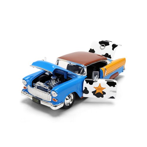 Hollywood Rides Toy Story 1955 Chevrolet Bel Air 1:24 Scale Die-Cast Metal Vehicle with Woody Figure