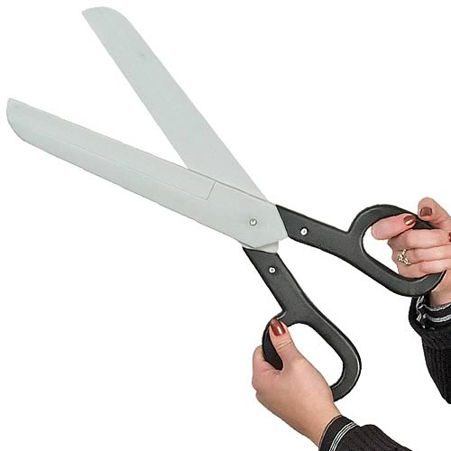  Giant Scissors 15.5 inches (No Sharp Blade) : Gag And  Practical Joke Toys : Toys & Games