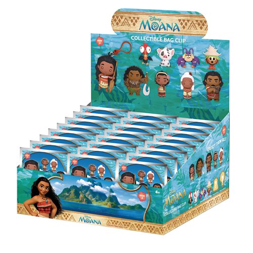 Moana Series 2 3D Foam Bag Clip Display Case of 24