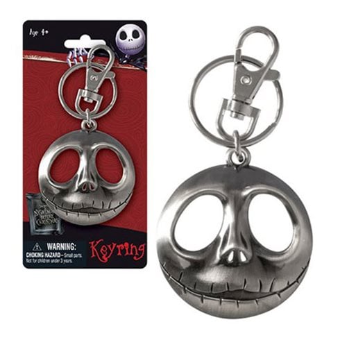 The Nightmare Before Christmas Jack Head Pewter Keychain