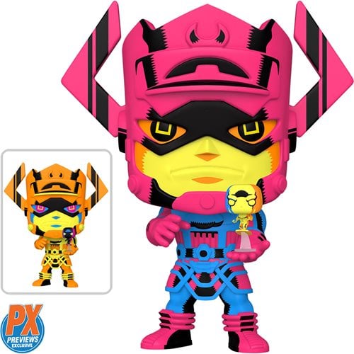 Marvel Galactus with Silver Surfer Black Light Version Jumbo 10-Inch Pop! Vinyl Figure – Previews Exclusive, Not Mint