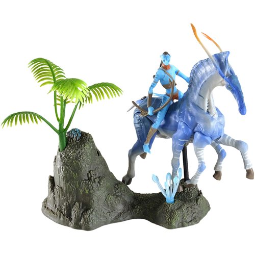 Avatar 1 World of Pandora Medium Deluxe Dire Horse and Tsu Tey Action Figure