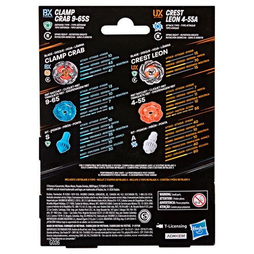 Beyblade X Circle Ghost 4-60LR UX & Hack Viking 4-55O UX Dual Pack Set
