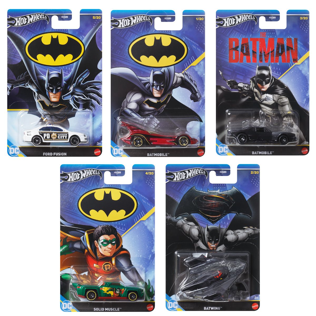 Batman 5-Pack of Hot Wheels Vehicles by Mattel
