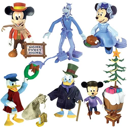 DISNEY Mickey/'s Christmas Carol Scrooge McDuck 6 pc Figurine set ~ collectibles!