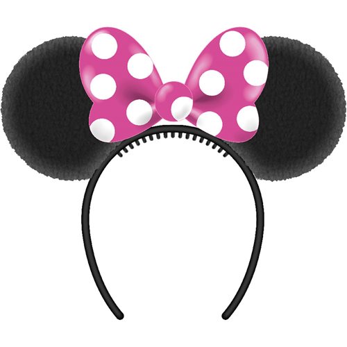 Minnie Mouse Ears with Plush Bow Headband