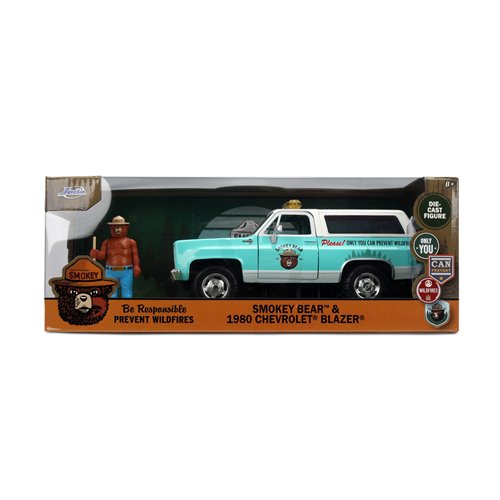 Hollywood Rides Smokey Bear 1980 Chevrolet Blazer 1:24 Scale Die-Cast Metal Vehicle with Smokey Bear