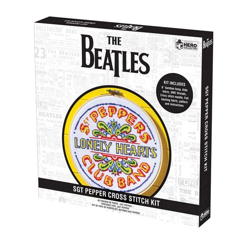 The Beatles Sergeant Pepper's Drum Cross-Stitch Hoops