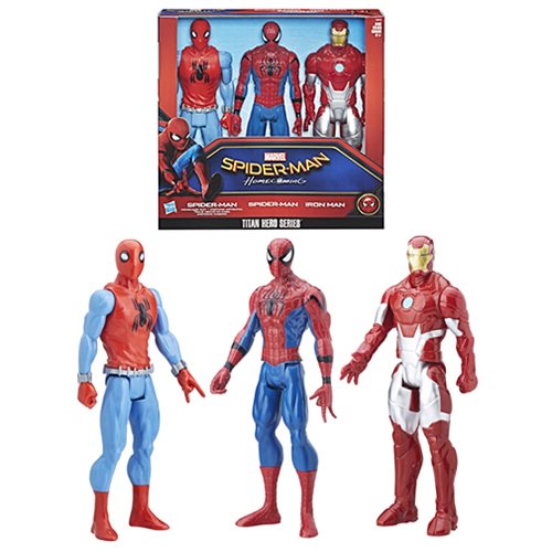 Marvel Spider-Man Titan Hero Series, pack de 3 figurines de 30 cm