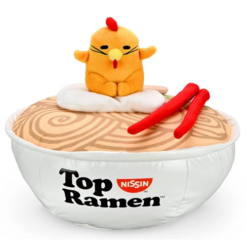Nissin Top Ramen x Gudetama 12-Inch Interactive Bowl Plush