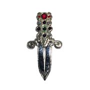 Elvira Jeweled Dagger Enamel Pin