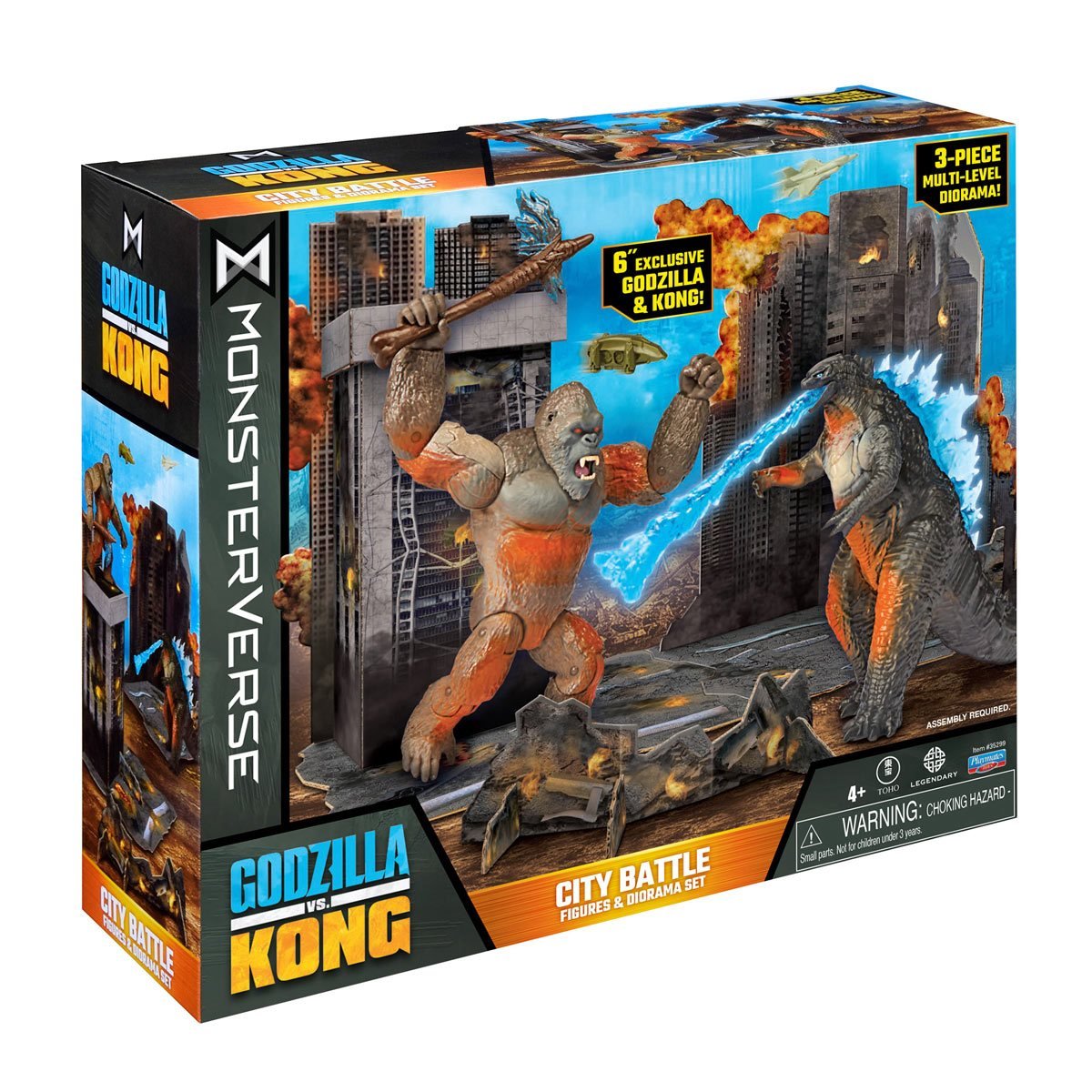 Godzilla Monsterverse City Battle Pack, Multi : Toys & Games