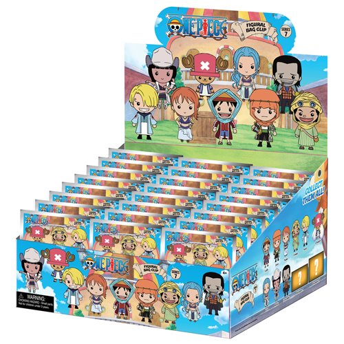 One Piece Series 7 3D Foam Bag Clip Display Case of 24
