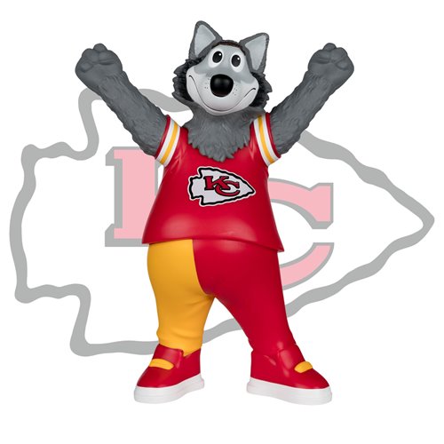 NFL SportsPicks Kansas City Chiefs K. C. Wolf Mascot 8-Inch Posed Figure