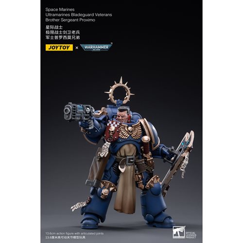 Joy Toy Warhammer 40,000 Ultramarines Bladeguard Veterans Brother Sergeant Proximo 1:18 Scale Action