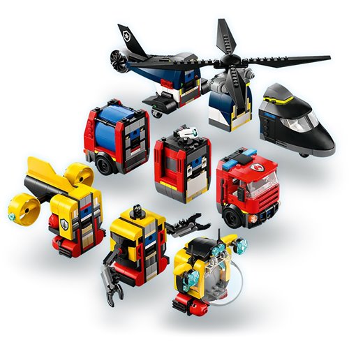 LEGO City 60462 Helicopter, Fire Truck & Submarine Remix