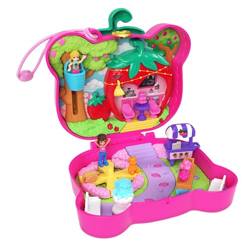 Polly Pocket Straw-Beary Patch Compact Open Box Playset