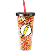The Flash Glitter Acrylic Cup with Straw