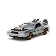 Hollywood Rides Back to the Future III Time Machine Rail Wheels 1:24 Die-Cast Metal Vehicle