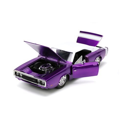 Bigtime Muscle 1970 Dodge Charger R/T Candy Purple 1:24 Scale Die-Cast Metal Vehicle