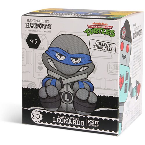 Teenage Mutant Ninja Turtles Leonardo #363 Black and White Handmade by Robots Vinyl Figure