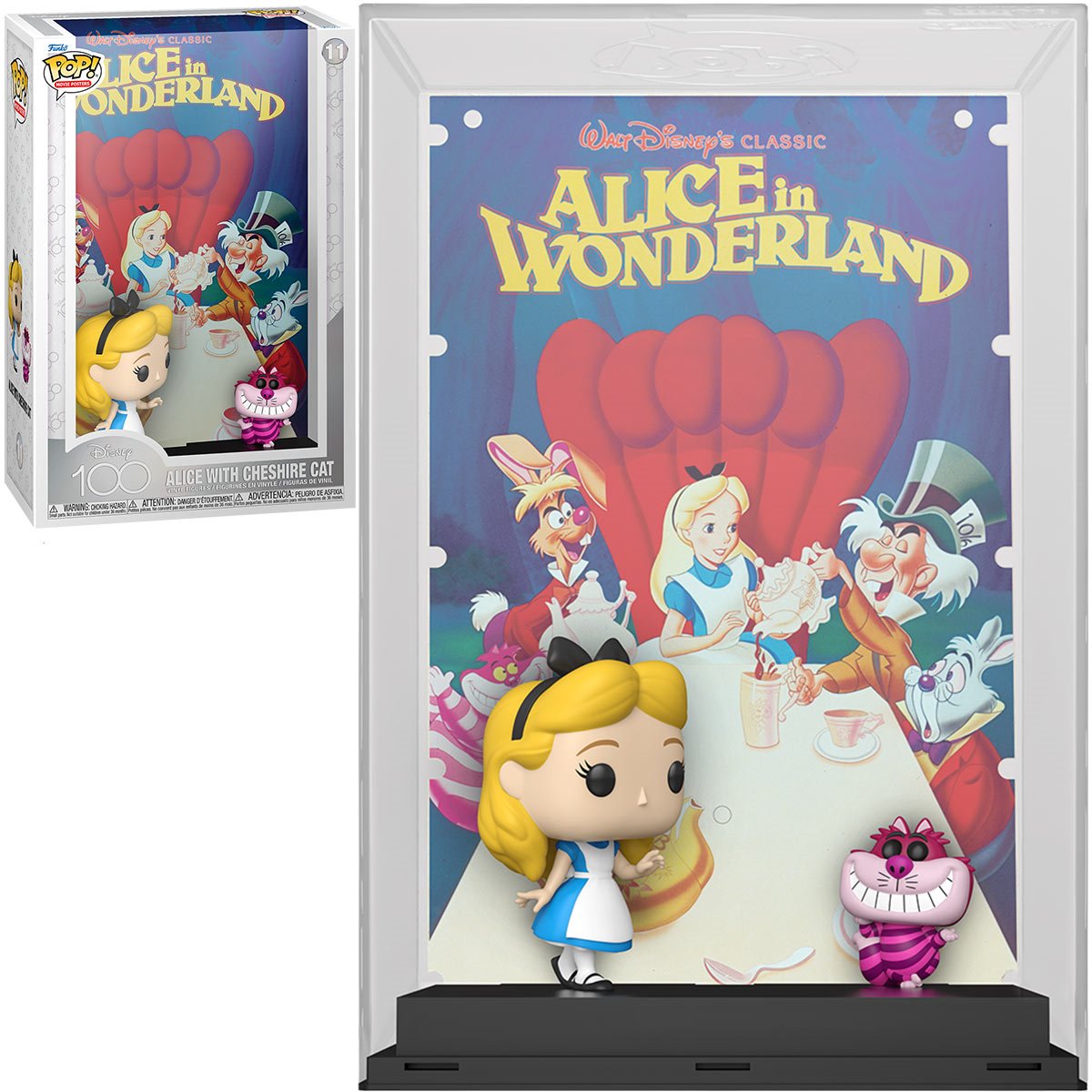 Helt vildt Stå sammen alder Disney 100 Alice in Wonderland Alice with Cheshire Cat Pop! Movie Poster  with Case #11