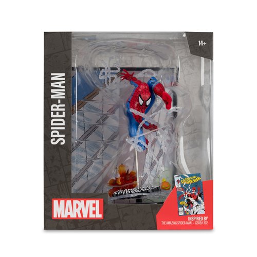 Marvel Spider-Man Amazing Spider-Man #302 1:10 Scale Posed Figure with Scene and Comic