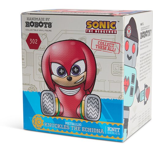 Sonic the Hedgehog Knuckles #302 Metallic Handmade By Robots Vinyl Figure