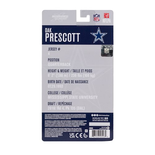 NFL McFarlane's SportsPicks Wave 2 Dallas Cowboys Dak Prescott 6-Inch Action Figure