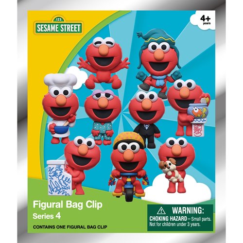 Sesame Street Series 4 3D Foam Bag Clip Display Case of 24