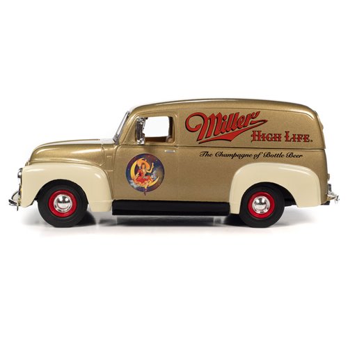 Miller High Life 1951 GMC Delivery Truck 1:24 Scale Die-Cast Metal Vehicle with Resin Miller Girl Fi