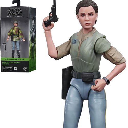 Star Wars The Black Series Princess Leia Organa (Endor Battle Poncho) 6-Inch Action Figure, Not Mint