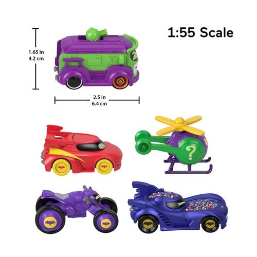 Batwheels Confetti 1:55 Scale Vehicle 5-Pack