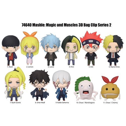 Mashle: Magic and Muscles Series 2 3D Foam Bag Clip Random 6-Pack