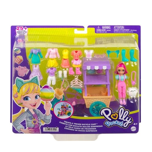 Polly Pocket Treats and Trends Bicycle Cart Sweet Cart Playset
